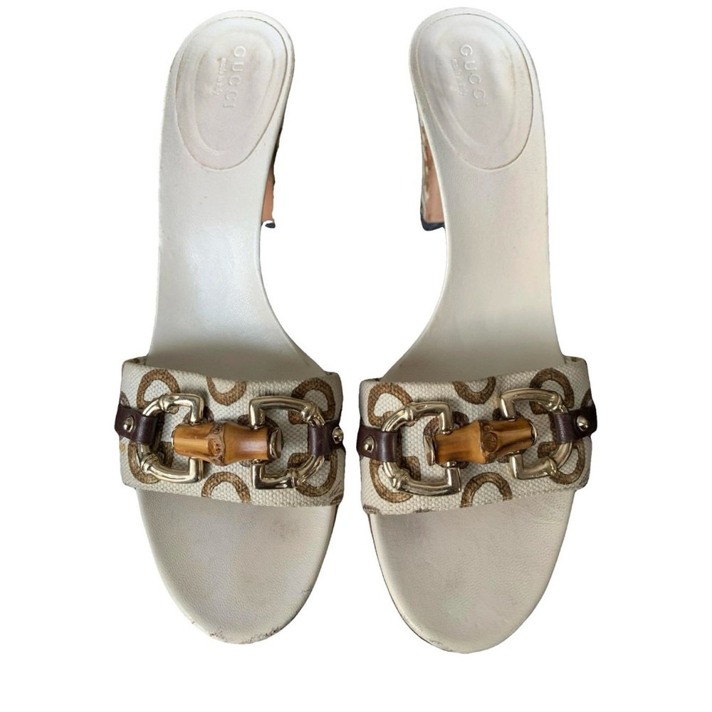 Vintage Gucci Bamboo Horsebit sandals. Good condition. Size 8